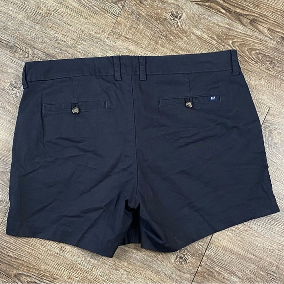 Gap Relaxed Girlfriend Twill Shorts Women 16 Black Pocket Cotton Stretch NEW - Picture 6 of 8